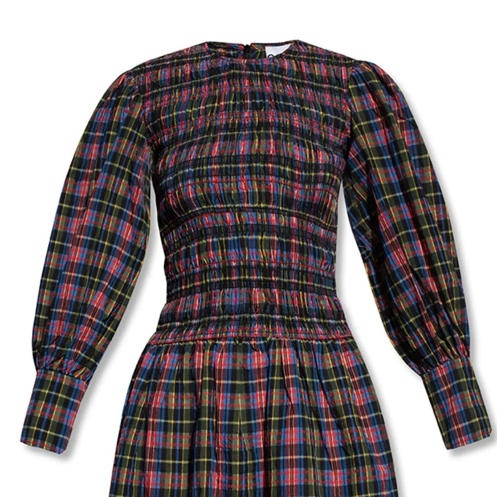Ganni smocked midi dress SIZE IS EUROPEAN 40 - Picture 7 of 14